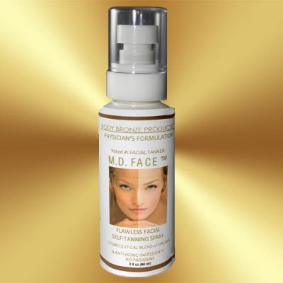 M.D. FACE - Wholesale, 3oz Flawless Facial Tanning Spray for Sensitive Skin - No Bronzer