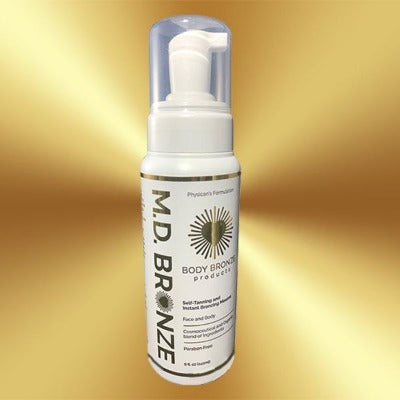 M.D. BRONZE - 1 Case (12 Units) of 8oz Self-Tanner & Instant Bronzing Mousse